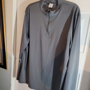 Augusta sportswear man Gray long sleeve shirt 2Xl Nwot Moisture wickin/4 Zipper